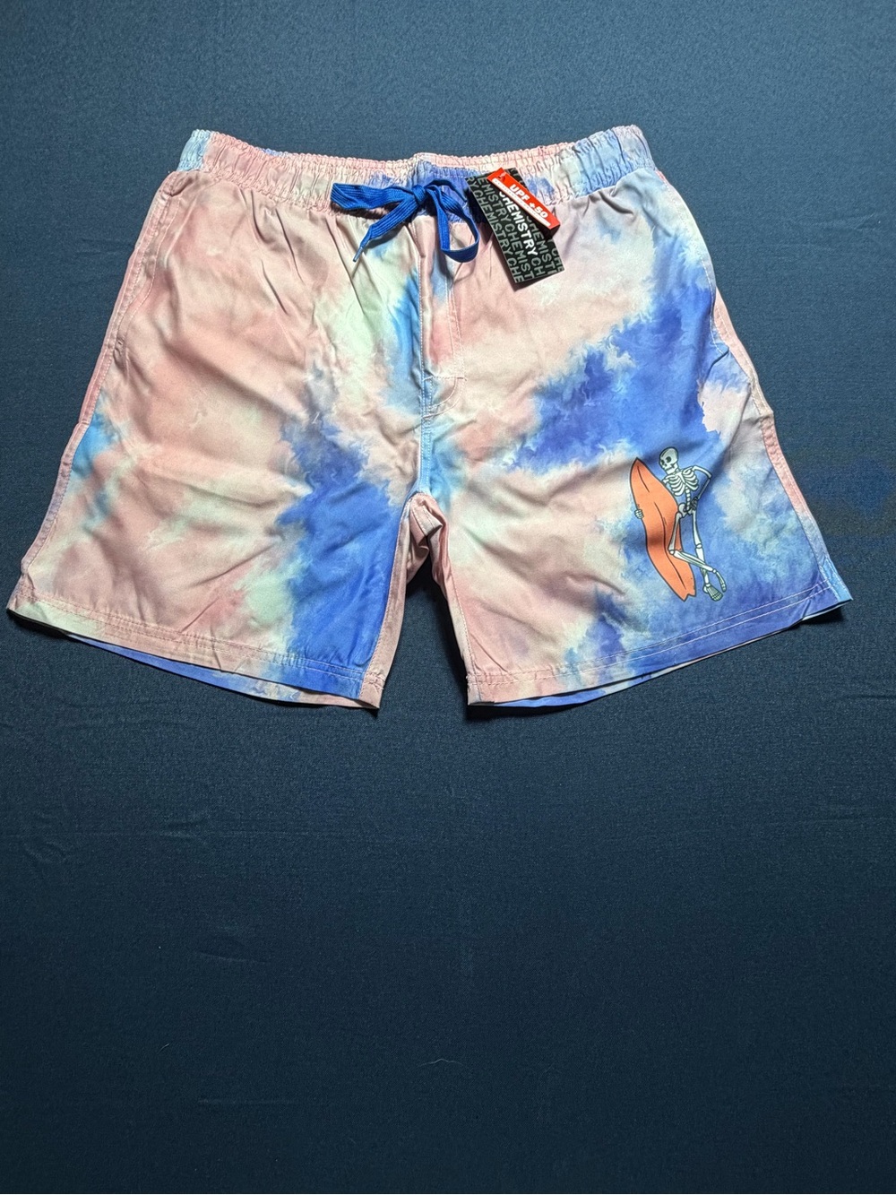 NWT Chemistry 100% Polyester Size L Swim Trunks